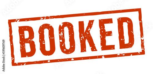Booked Sign Word Text Rubber Stamp Grunge Effect Vector Illustration