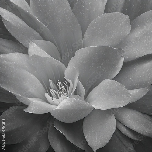 Delicate close up flowers, desaturated. Generated AI.