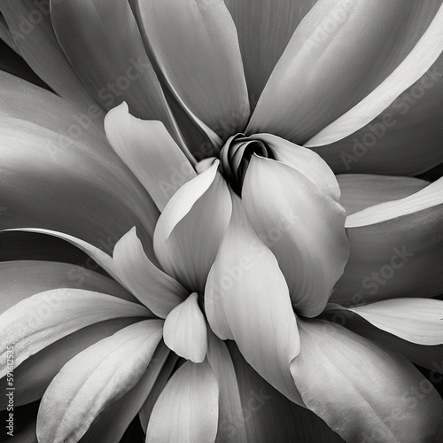 Delicate close up flowers, desaturated. Generated AI.