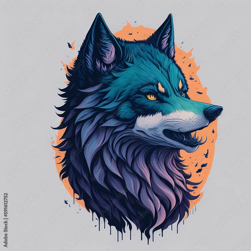 Wolf Head Illustration Stock Illustration Adobe Stock