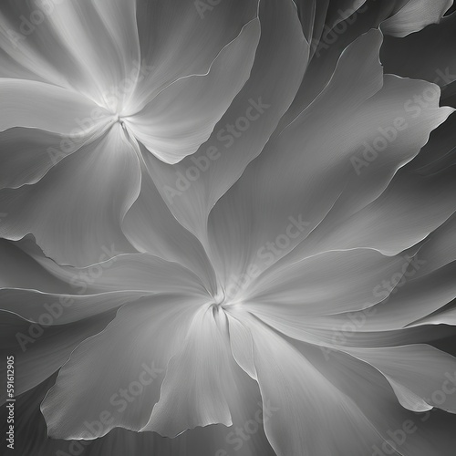 Delicate close up flowers, desaturated. Generated AI.
