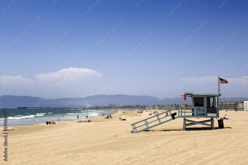 View of Marina Del Ray Beach, Los Angeles, California, USA View of Marina Del Ray Beach, Los Angeles, California, USA