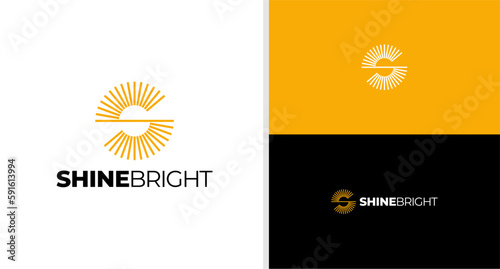 LETTER S LOGO SUN BRIGHT NATURE PLANET EARTH DAY EDITABLE