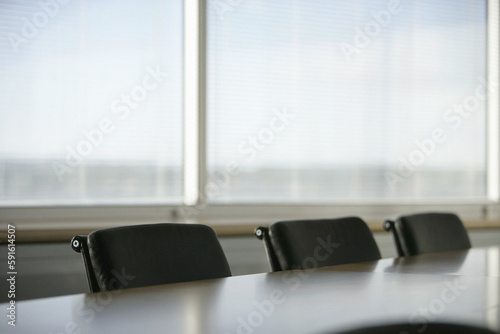 Chairs and Window in Boardroom photo