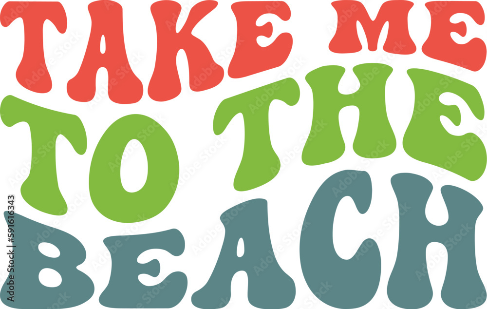 Take Me To The Beach Retro SVG, Summer Season SVG, Summer Shirt SVG, Summer Sayings, Summer Quotes SVG