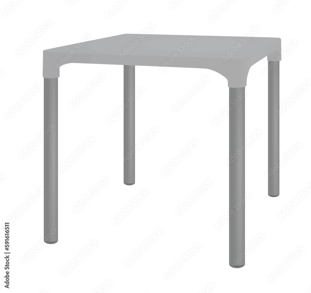 Grey outdoor table. vector illustration Grey outdoor table. vector illustration