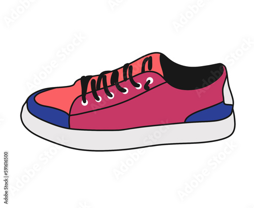 Sneakers shoes illustration isolated on transparent background 