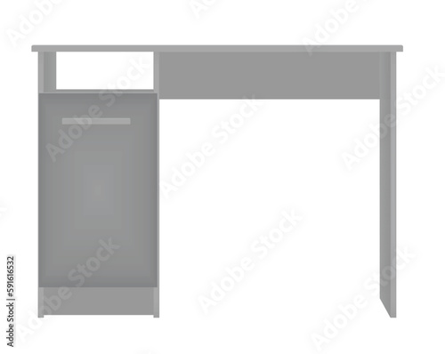 Office  computer table. vector illustration