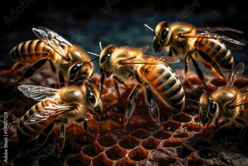 bees in the hive work 