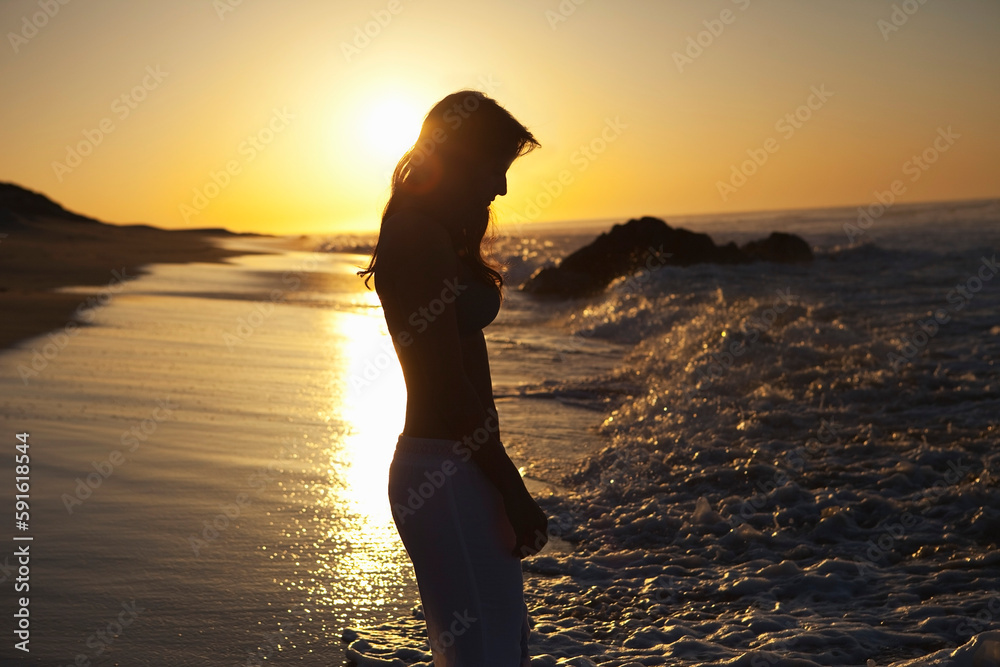 Woman at Beach, Baja California Sur, Mexico Woman at Beach, Baja California Sur, Mexico