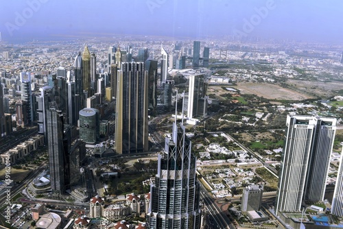 view of the city from the height of a high-rise building