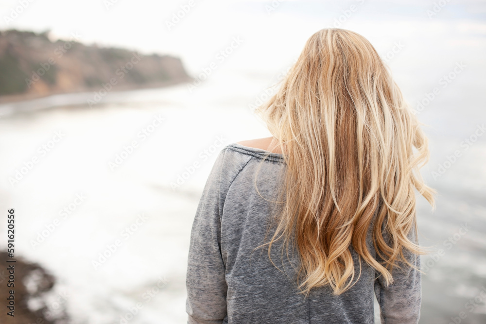 Woman at the Beach, Palos Verdes, California, USA Woman at the Beach, Palos Verdes, California, USA