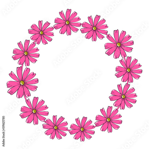 frame with flowers