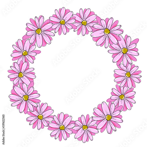 frame with flowers