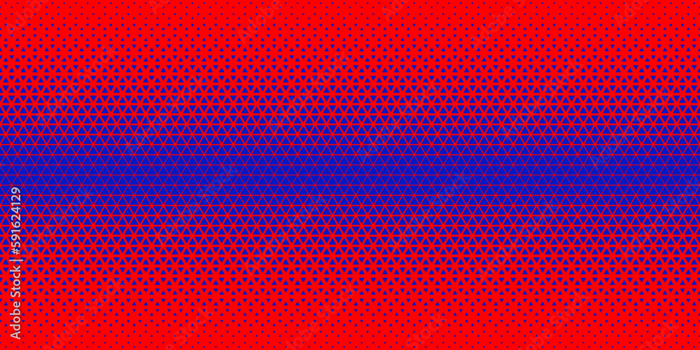 Red blue halftone triangles pattern. Abstract geometric gradient background. Vector illustration. Red blue halftone triangles pattern. Abstract geometric gradient background. Vector illustration.