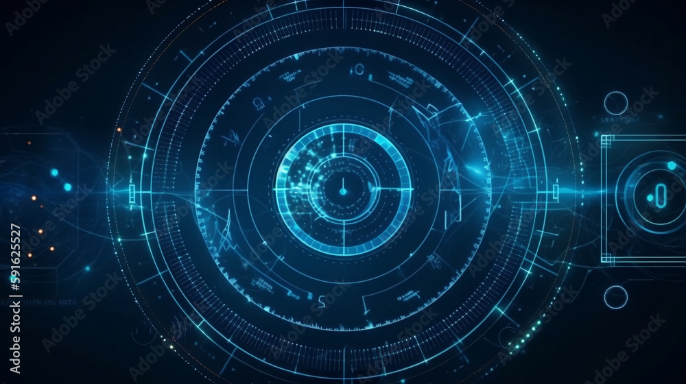 Obraz premium Abstract Digital Technology Cycle background.Business growth transformation to digital and Successful financial technology, Generative Ai
