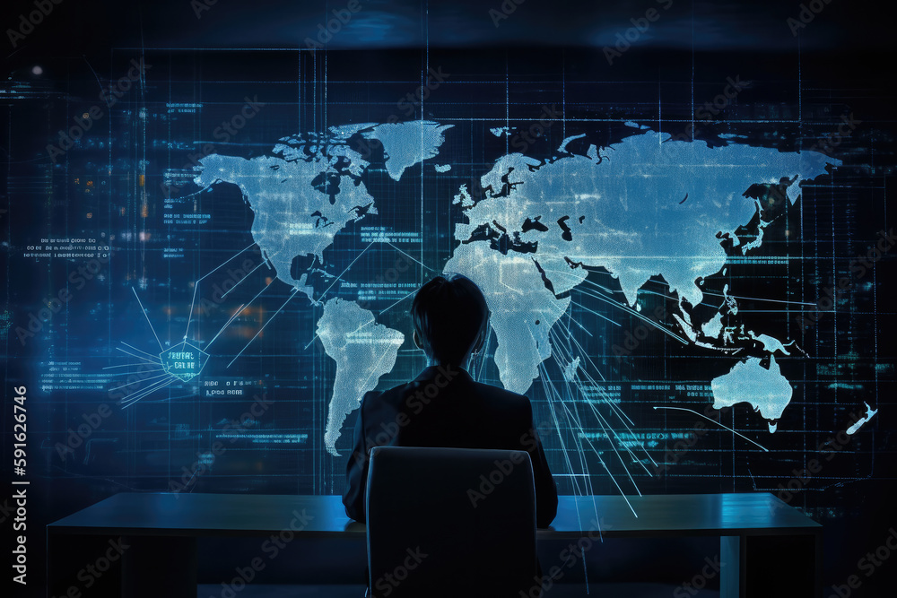 business data analyst at work created with Generative AI technology business data analyst at work created with Generative AI technology