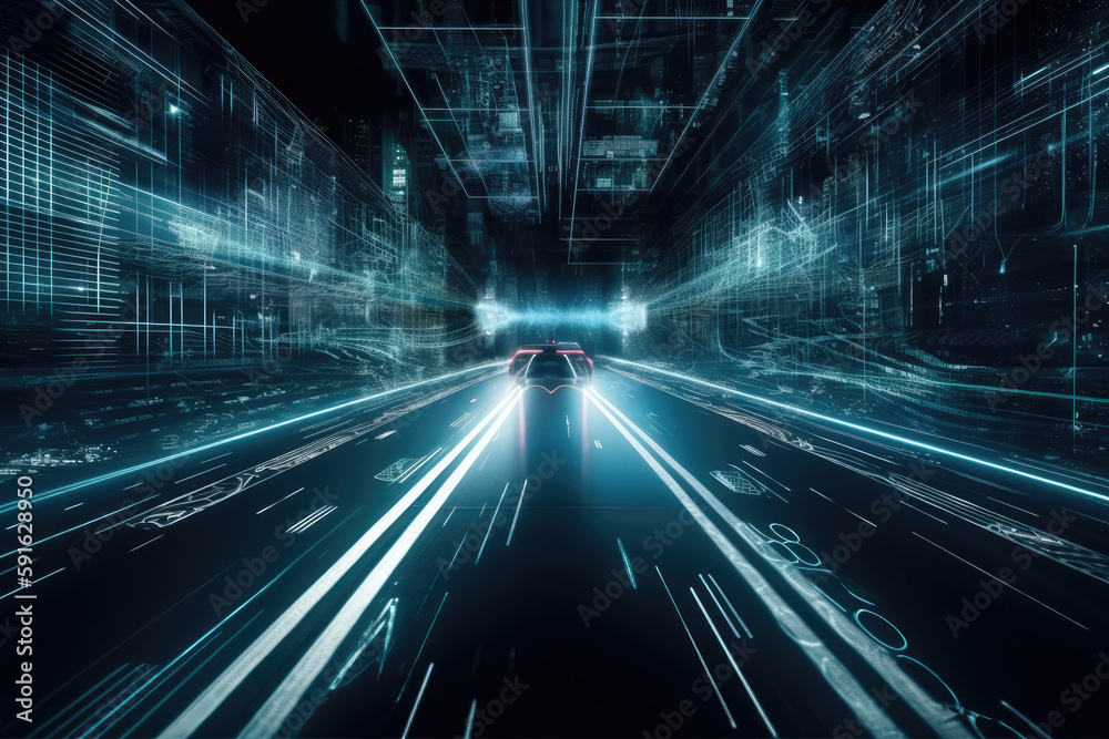 data speed way as internet background created with Generative AI technology data speed way as internet background created with Generative AI technology