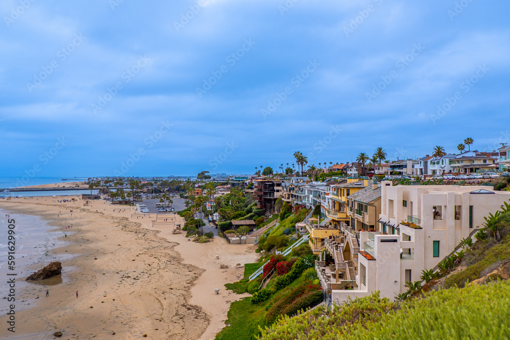 Nice houses by the beach in california, usa