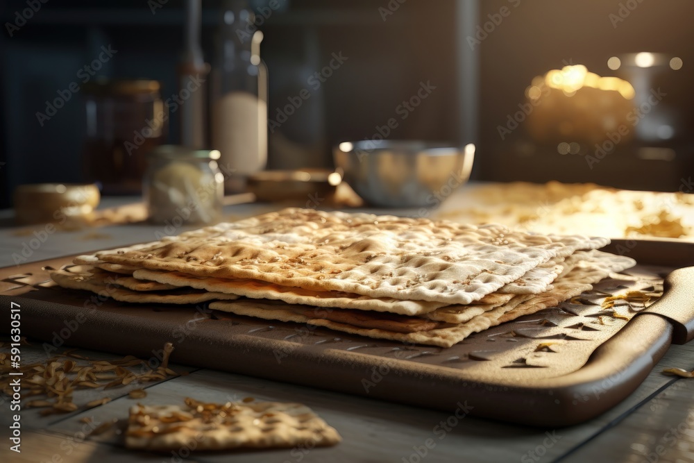 Matzah. AI generated