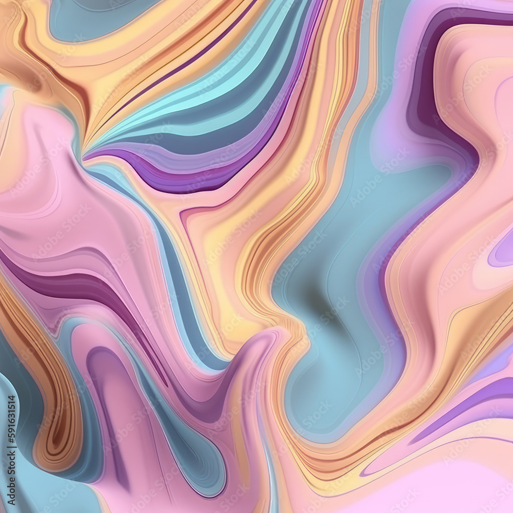 Liquid drops pattern background in vivid pastel tone color. Created with generative AI tools. Liquid drops pattern background in vivid pastel tone color. Created with generative AI tools.