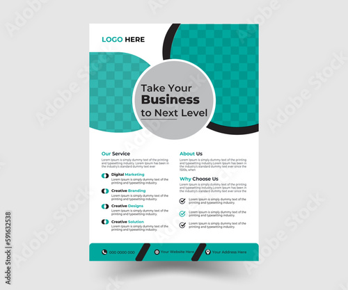 This is a modern and simple business card design. Equipped with shapes, colors and photo place holder.