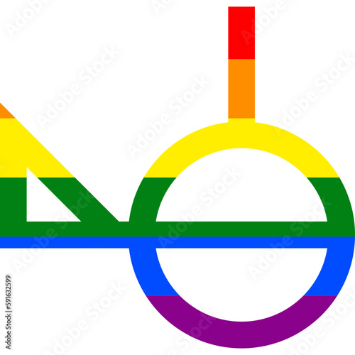 Demiagender gender orientation rainbow symbol sexual icon photo