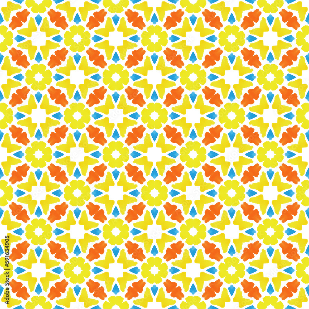 Summer Watercolor hand painted colourful seamless pattern stylised sunflowers. Cute retro style background. Texture for decor, wrapping paper, banners. Summer Watercolor hand painted colourful seamless pattern stylised sunflowers. Cute retro style background. Texture for decor, wrapping paper, banners.