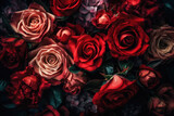 red roses background flowers, wallpaper