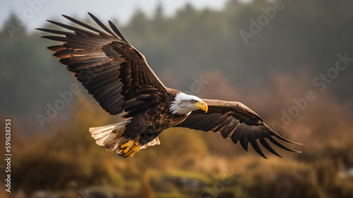 Flight of the Eagle. Generative AI..... © EwaStudio