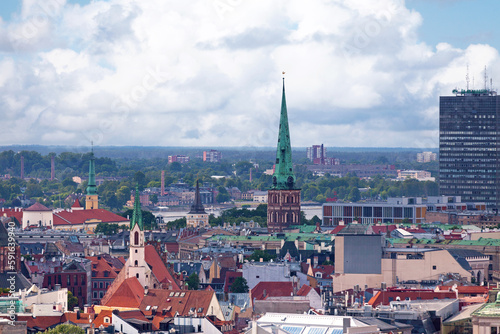 Aerial view of the Cathedral of Saint James in Riga
