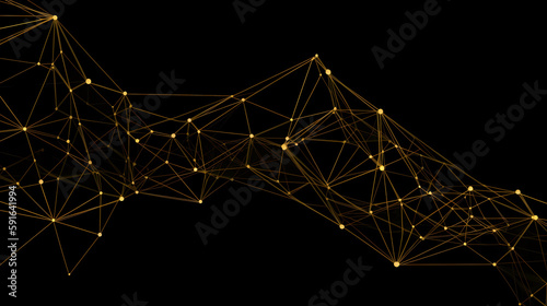Plexus Gold Background Desktop Wallpaper HD 4k Network Nodes Lines