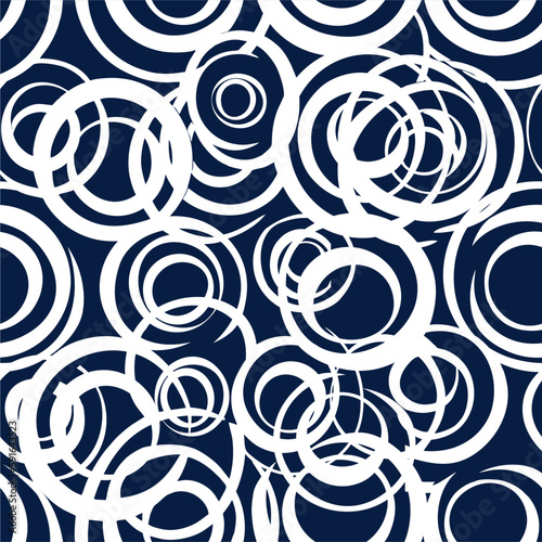 Seamless pattern with chaotic bold lines. Vector seamless