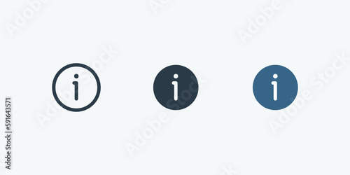 Info vector icon isolated for web and app design interfaces
