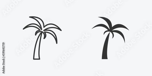 vector illustration of palm icon symbo