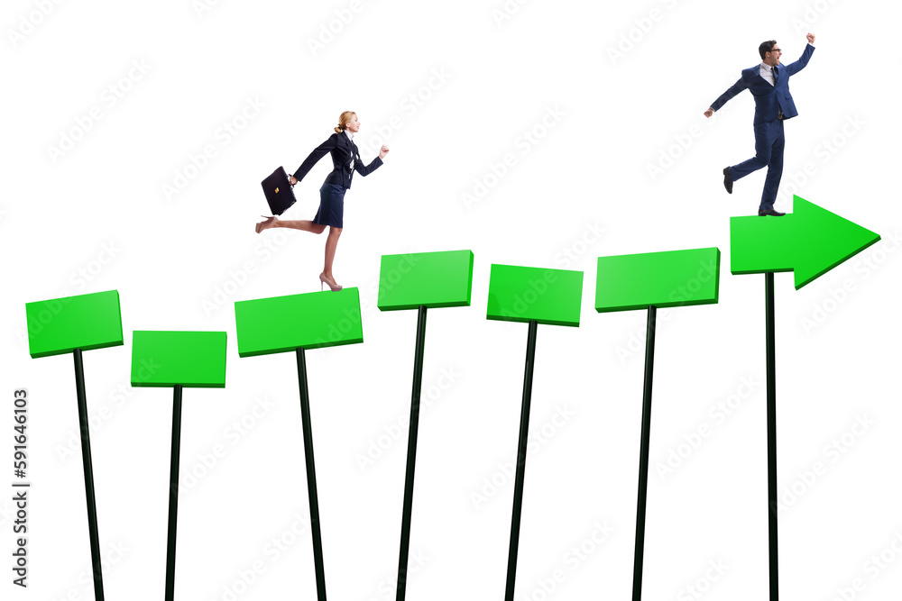 Concept of growth with business people Concept of growth with business people