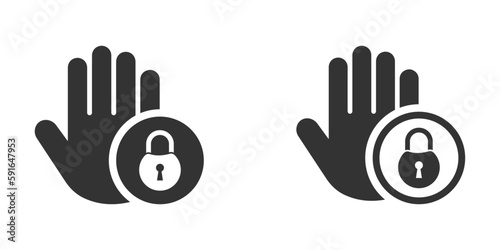  Restricted area vector icons