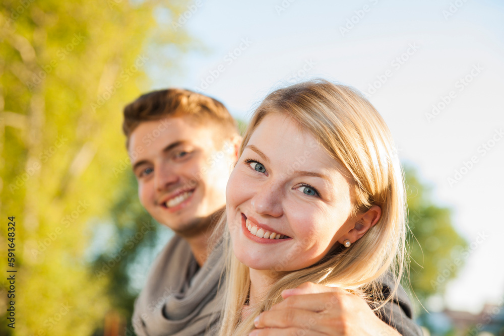 Portrait of Young Couple Outdoors, Mannheim, Baden-Wurttemberg, Germany Portrait of Young Couple Outdoors, Mannheim, Baden-Wurttemberg, Germany
