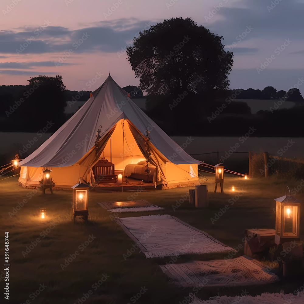 tent in the night tent in the night