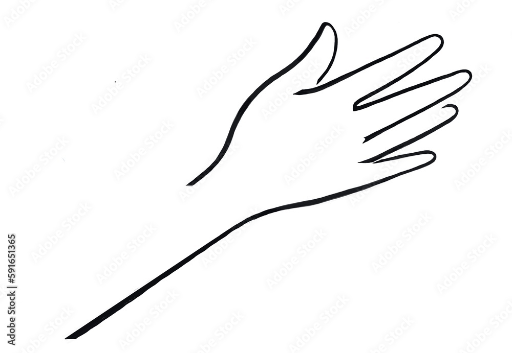 drawn linear black and white right hand drawn linear black and white right hand