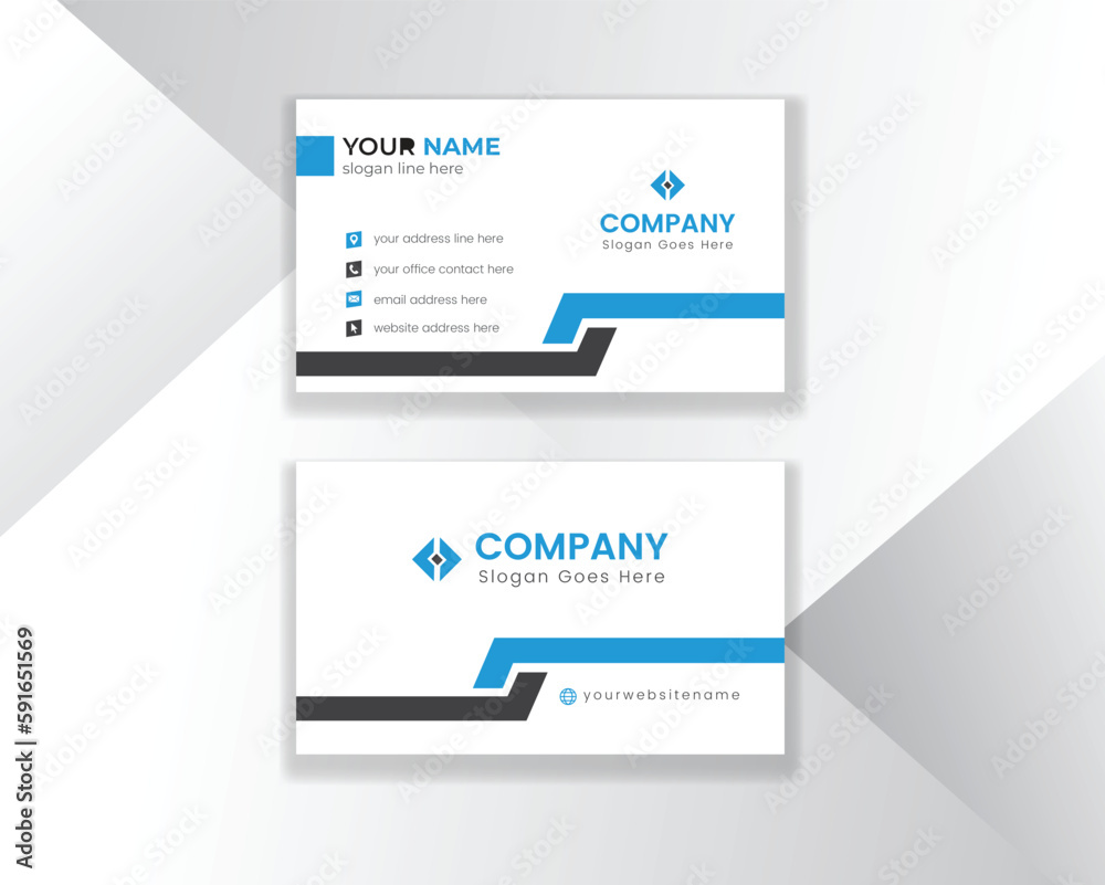 Business cards templates, Double-sided creative business card template.