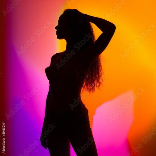 colorful silhouette of a person