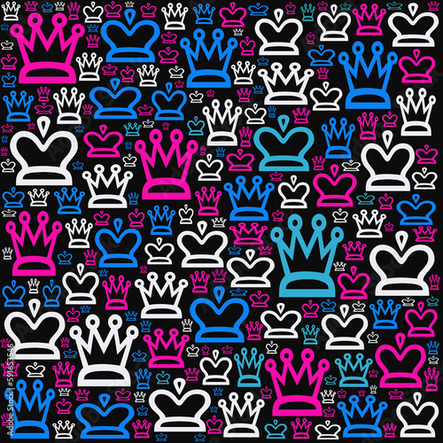 seamless pattern with crowns