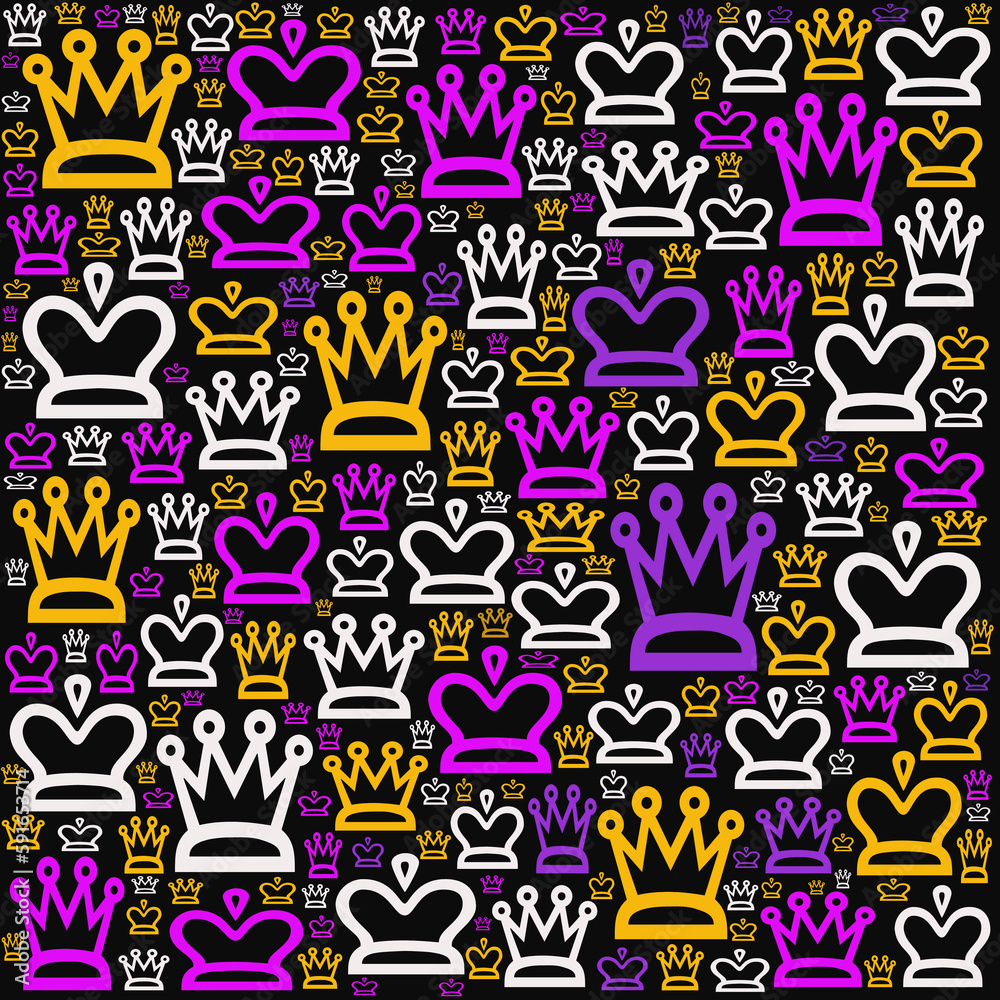 Seamless crown pattern Seamless crown pattern