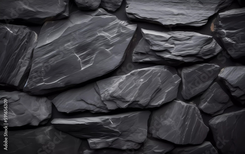 close up of a dark stone wall