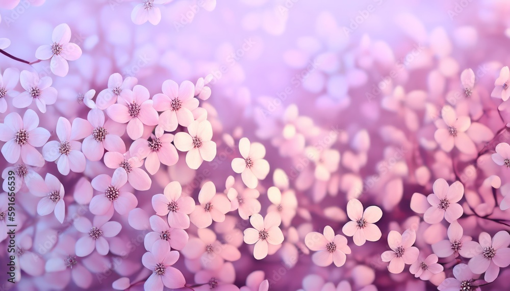 Fototapeta premium Spring pink flower bloom abstract background, tree branch with flowers