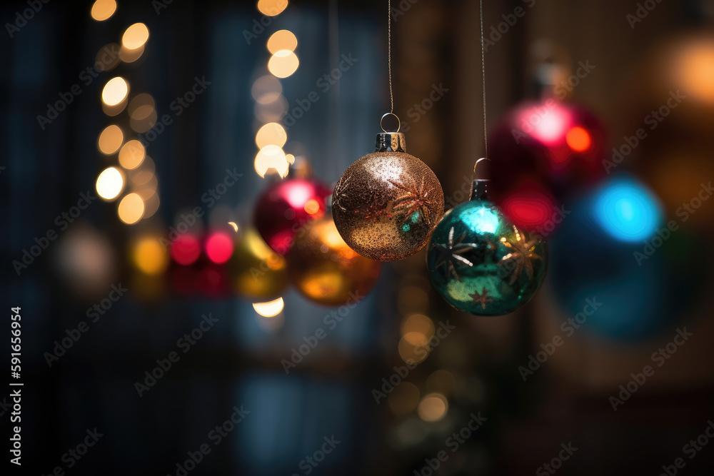 Fototapeta premium christmas background created with Generative AI technology