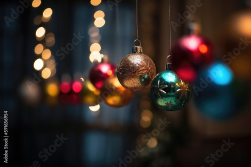 christmas background created with Generative AI technology