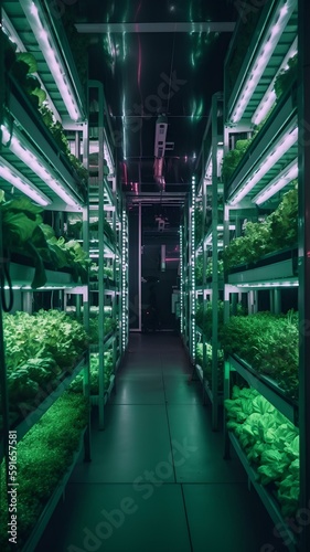 A Moment Captured Inside a High-Tech Vertical Farm 