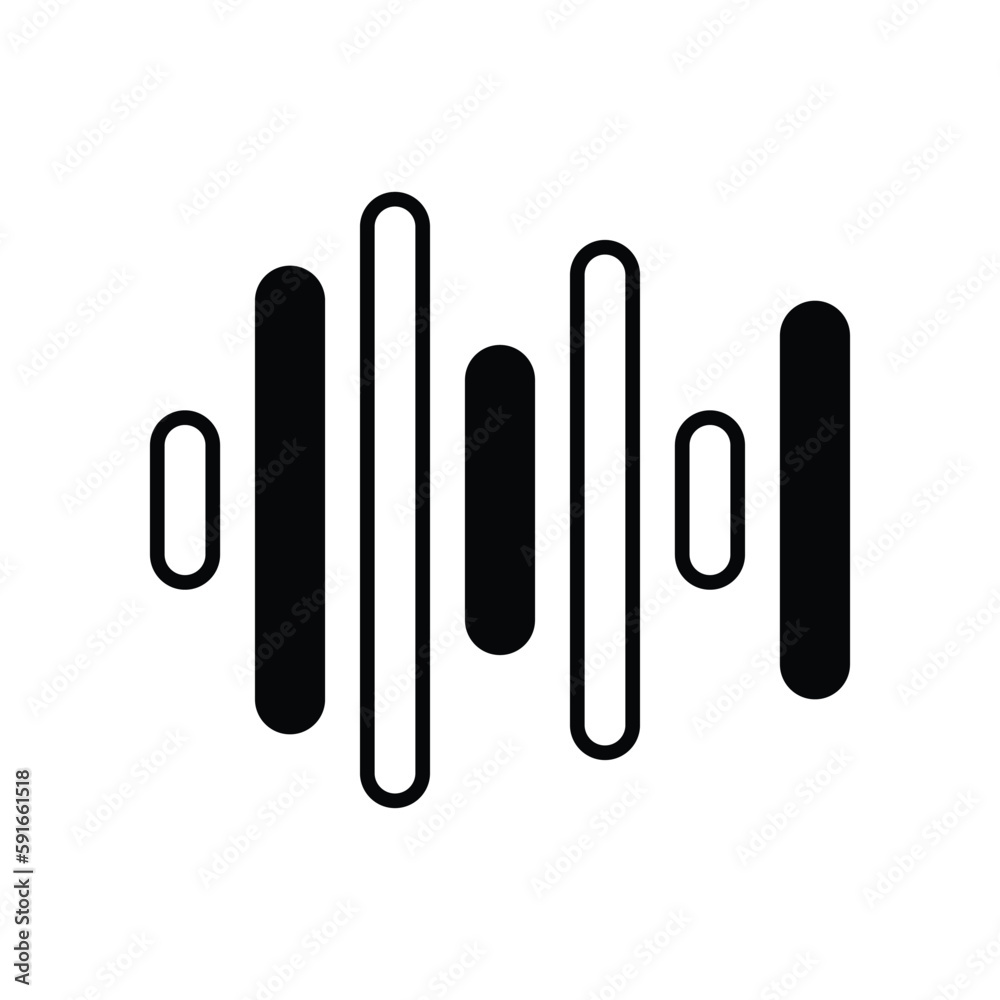 Audiowave icon. Suitable for Web Page, Mobile App, UI, UX and GUI design Audiowave icon. Suitable for Web Page, Mobile App, UI, UX and GUI design